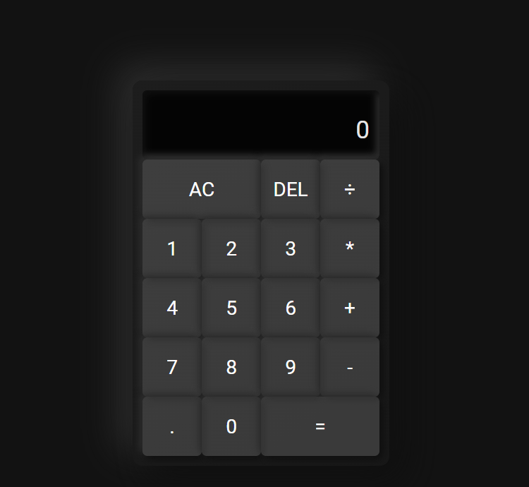 JavaScript Calculator App front